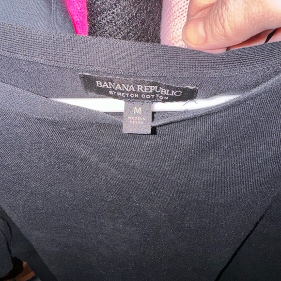 Banana republic black boat neck dress shirt - Picture 2 of 3